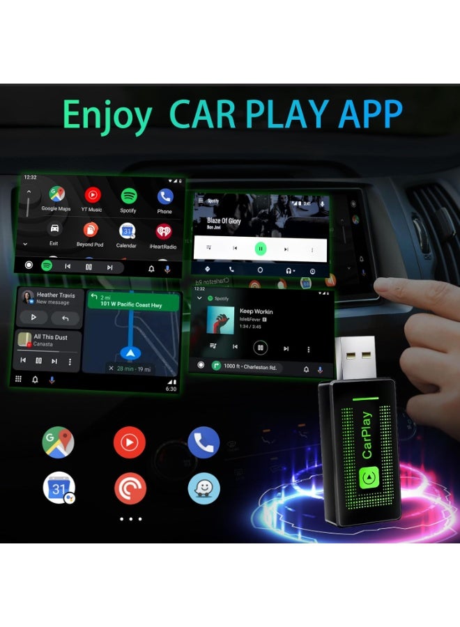 محول Carplay اللاسلكي لـ iPhone ، ترقية 2024 ، عصا USB CarPlay اللاسلكية ، سهلة التوصيل واللعب ، متوافقة مع السيارات من 2016 و iPhone iOS 10 + - Image 4